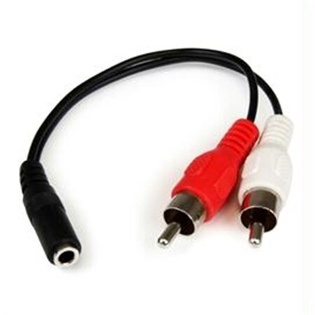Dynamicfunction StarTech   StarTech Cable  6inch 3.5mm Female to 2x RCA Male Stereo Audio Cable DY167668
